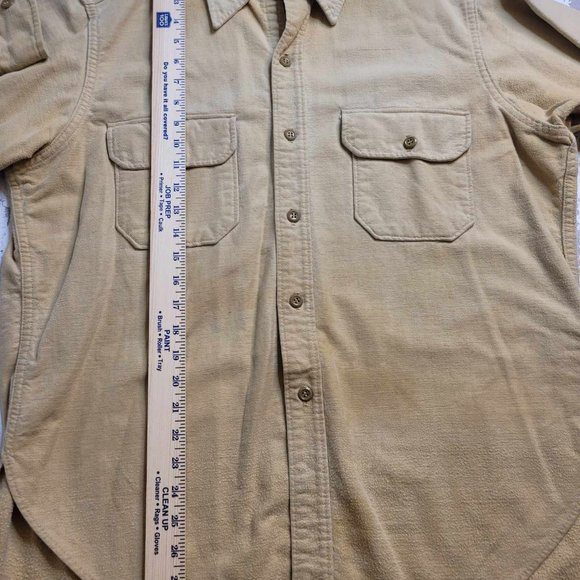 2377 Woolrich Yellow Men's LS Flannel Button Down Size XL - Picture 7 of 7